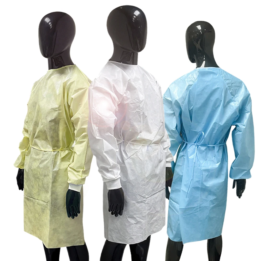 Hot Sale  Wholesale Cheap Price Sms Disposable Clothing Yellow Level 3 Aami Gown For Adult