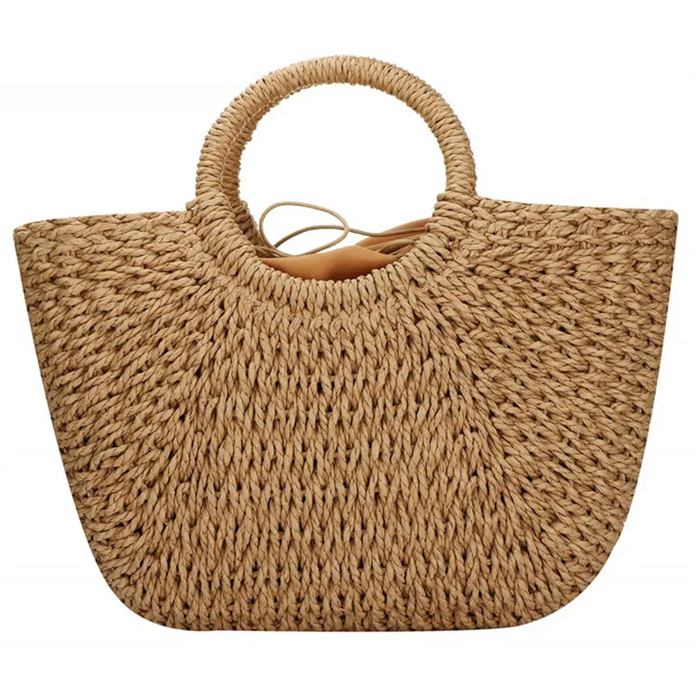 Grand Sac Tisse Carre Sacs A Main Tisses Noues Pour Femmes Pochettes Fourre Tout La Paille Devrait Etre Mise En