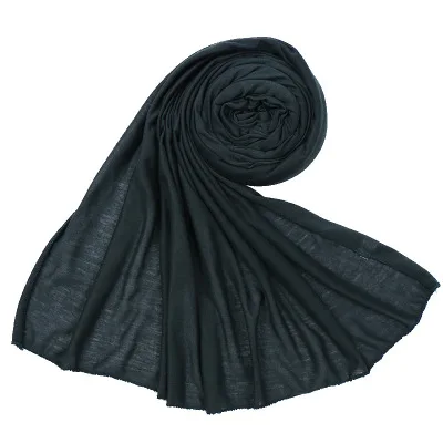 XXF21Popular monochrome mercerized cotton Islamic Muslim baotou scarf stretch breathable sweatcloth Hijab headscarf