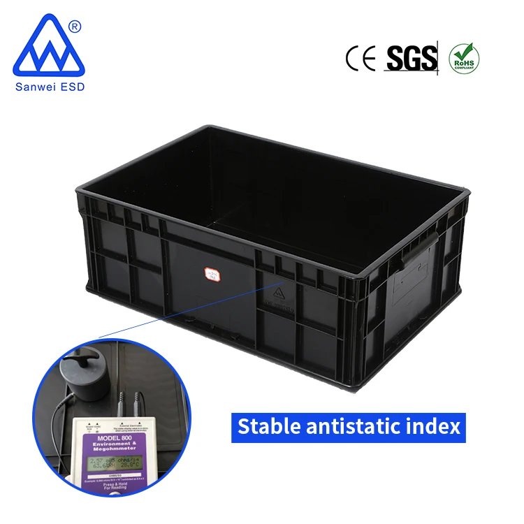 Black Plastic ESD Circulation Boxes (3W-9805319)