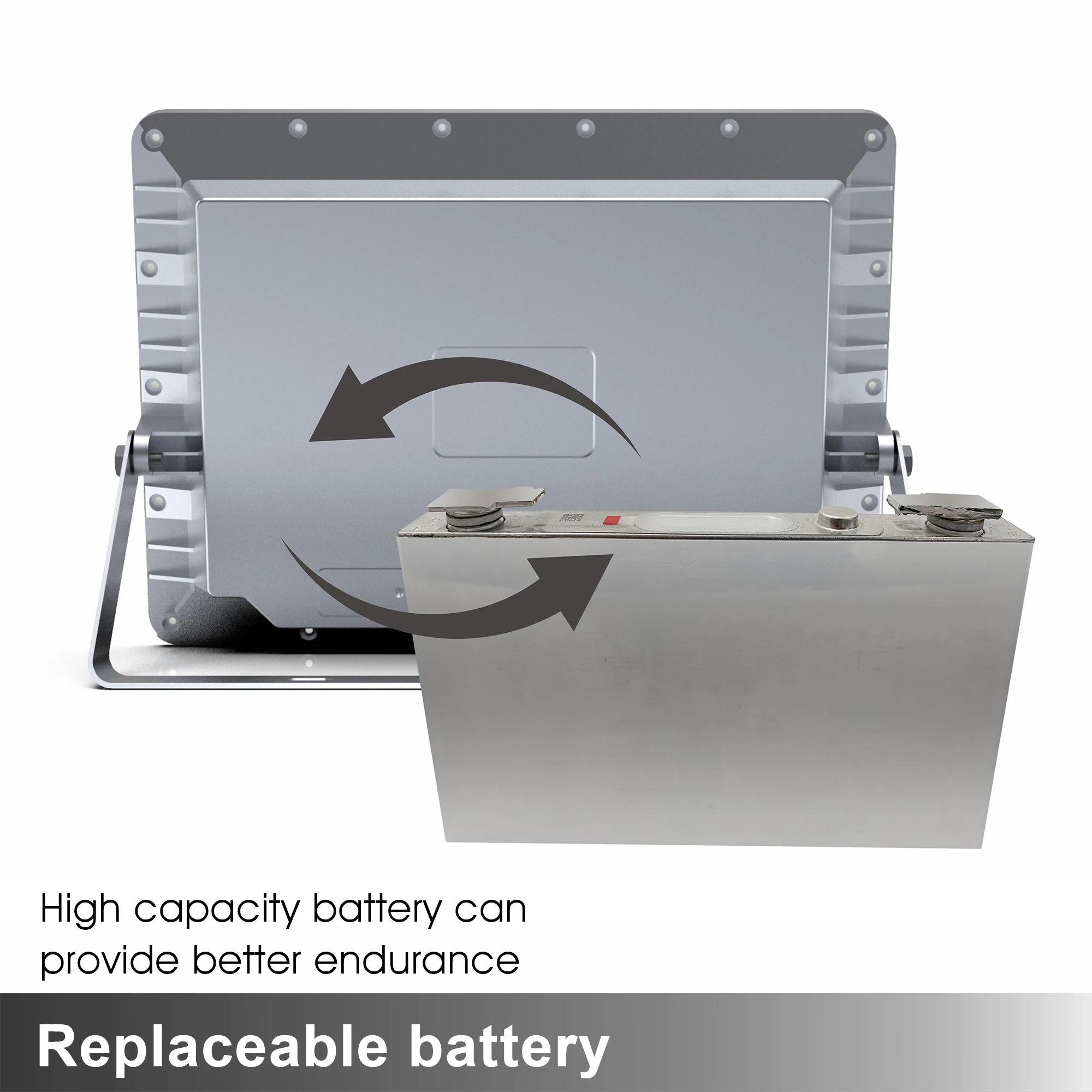 Super Bright 180lm/w Waterproof IP65 Outdoor Aluminum Lithium Battery Solar Floodlight 100Watt 200W 300W 400W 500W