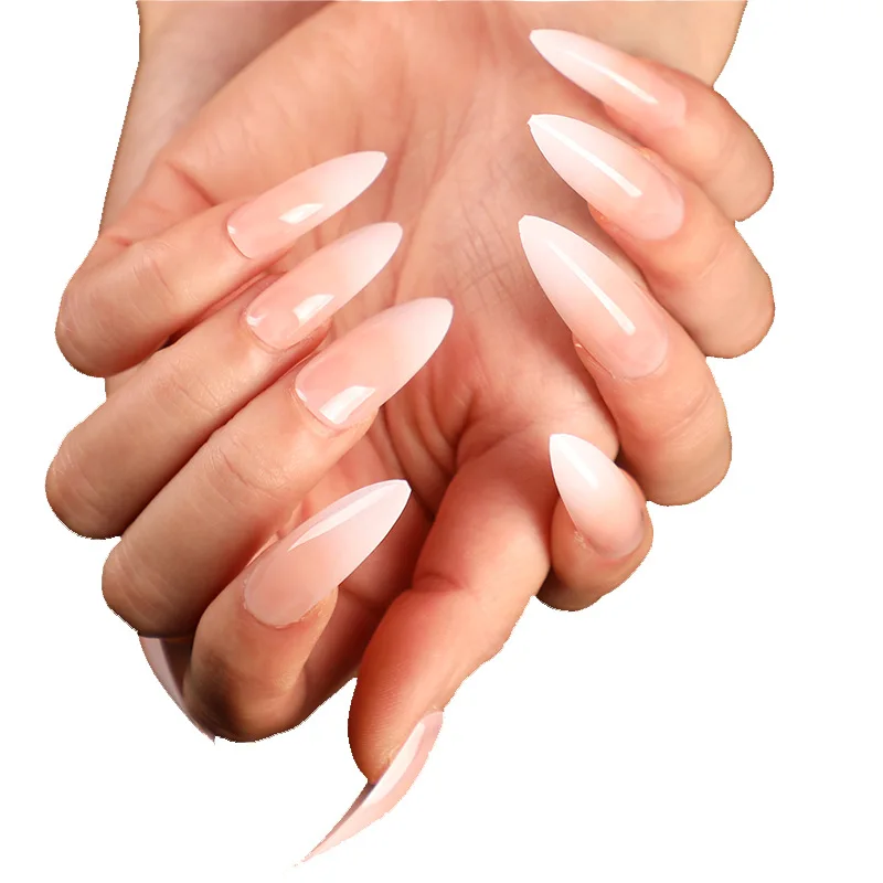 French solid color fake nails 24 pieces each set has no minimum order press on nails short nail tips