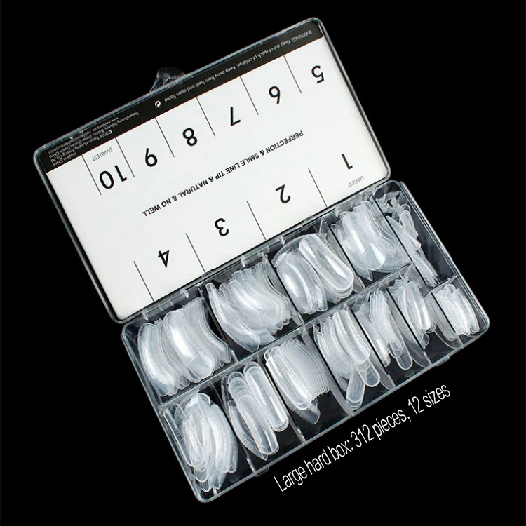 Искусственные ногти для ногтей Акриловые накладные ногти полное покрытие французские двойные формы для наращивания и система ногтей типсы 50 пальцев ABS