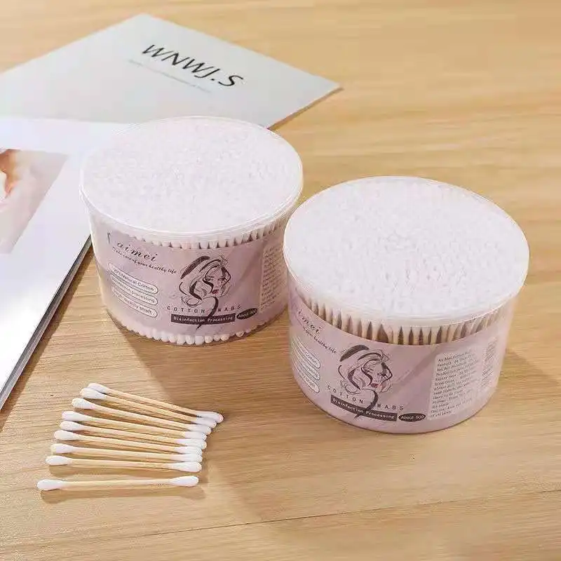 Custom Soft 200pcs Double Head Ear Cleaner High Quality Cotton Bud Swab