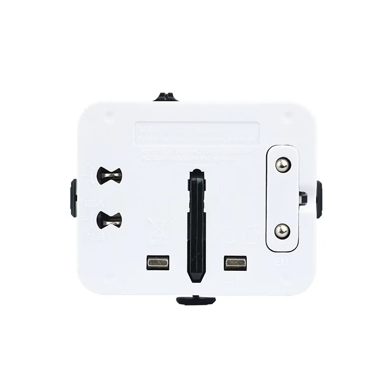 
Wonplug Universal AC Power Converter Travel Adapter with USB 12 Months Plug in CE ROHS 6A 5v/2400ma 100-250V Non-grounding Wonplug Universal AC Power Converter Travel Adapter With USB