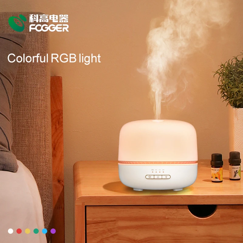 Wholesale Wooden Stand Wood Mood Light 300Ml 7 Rgb Lamp Night Aroma Diffuser Bottle