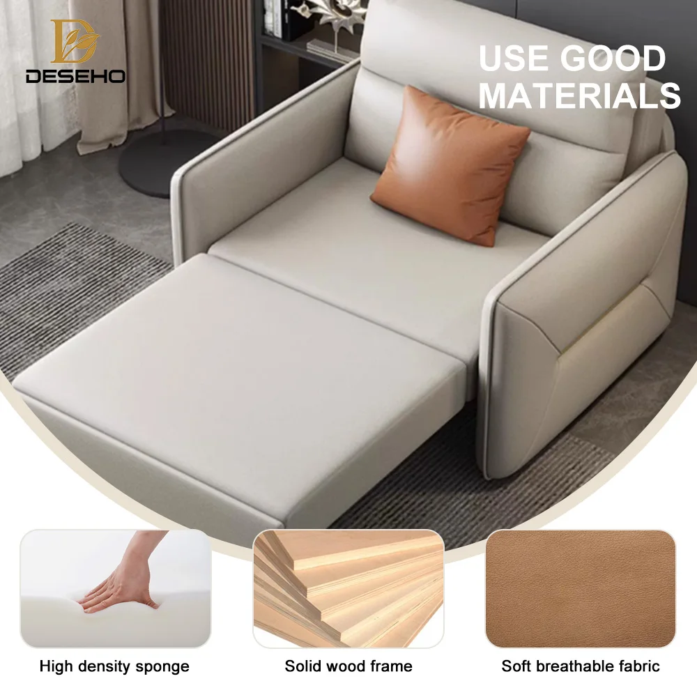 DISIHE Nordic Modern Sleeper Couch Living Room Furniture Modular Space Saving 2 Seater Sofa Cum Bed