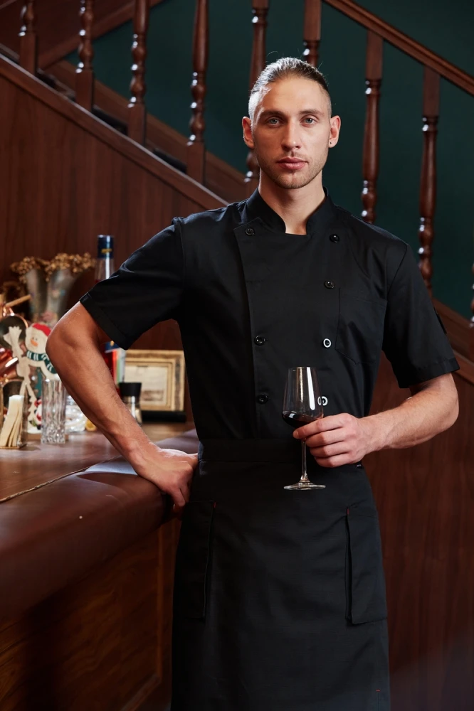 2025 Short Sleeve Chef Uniform Custom Chef Jackets Uniformes De Mucamas De Hotel Jiangsu Hotel Supplies