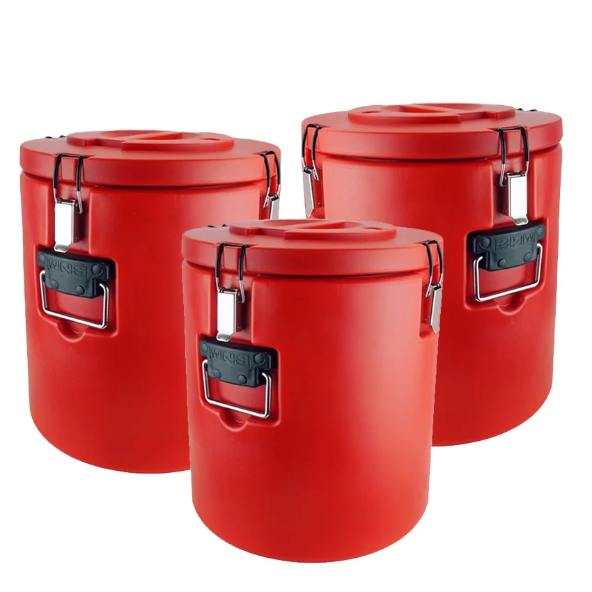 newest commercial big stainless steel milk tea thermos barrel 50L soup bucket insulated barrel for hot food outdoor camping