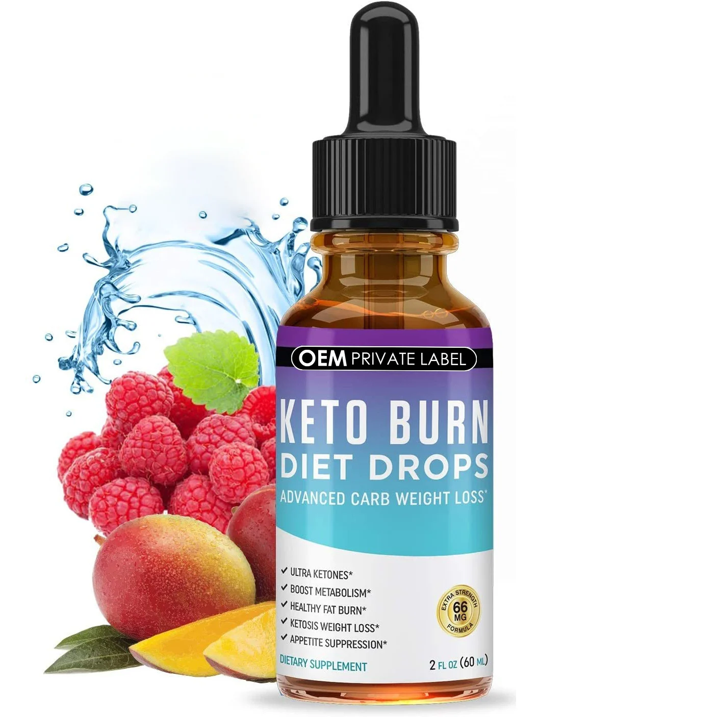 Private Label Slimming Ketone Loss Weight Drops Organic BHB Keto Diet Drops Fat Burner Metabolism Booster Liquid Keto Drops