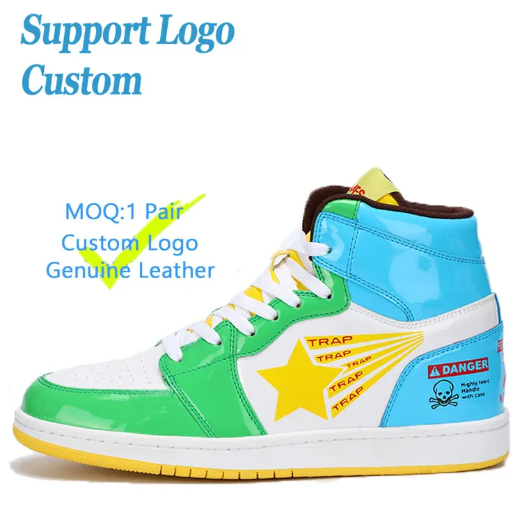 Custom Logo Unisex Brand Shoes Sneakers High Quality Genuine Leather Dunkes Air Af Custom Shoe