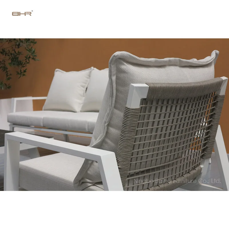 BHR-outdoor furniture coffee table HPL  garden furniture outdoor sofa patio set aluminium frame 5 seat