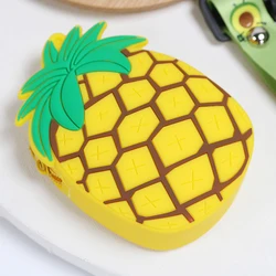 Cute cartoon fruit animal silicone coin Purse,pouch wallet case,rubber silicone storage case bag with long strap