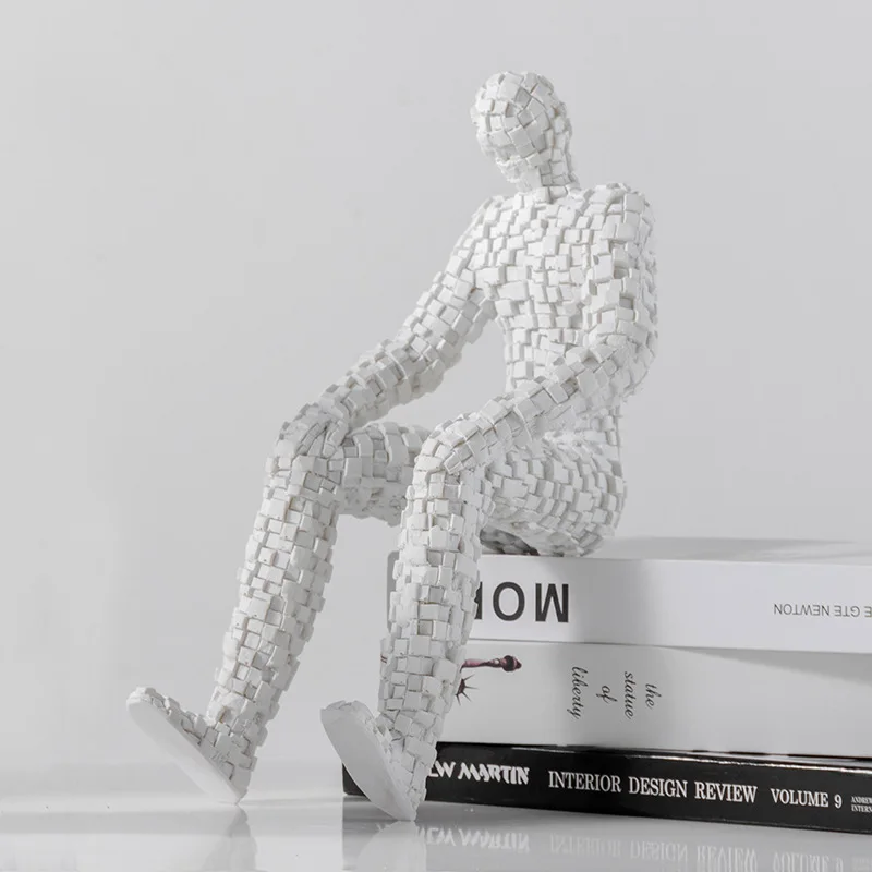 2022 Nordic Hotel Personality Furnishings Mosaic Abstract Characters Resin Home Decoration