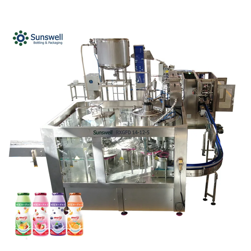 3000BPH 330ml Automatic Pet Bottle Cold Filling Capping Machinefor Milk Dairy Yogurt Laban Energy Drink Juice Bottling Equipment