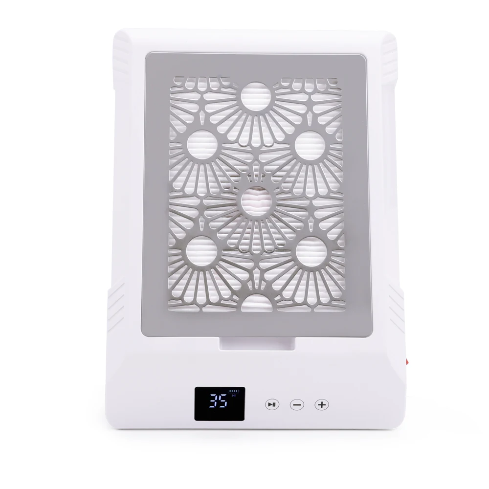 High Power Brushless Motor 85W Professional Rechargeable Nail Dust Collector Portable Low Noise Vacuum Suction Manicure Cleaner