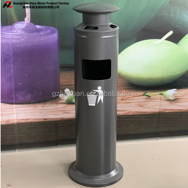 
Wall Mounted Ash Bin Stainless Steel Outside Outdoor Ashtray Cigarette Bin Silver Color Lockable Ashtray Stand 