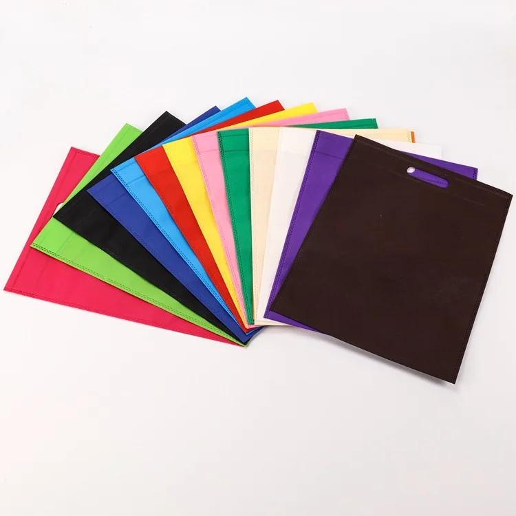 Small Size Non-Woven Handbag Bottomless Promotional Bag with Perforated Flat Pocket Customizable Logo for Mobile Phone Store