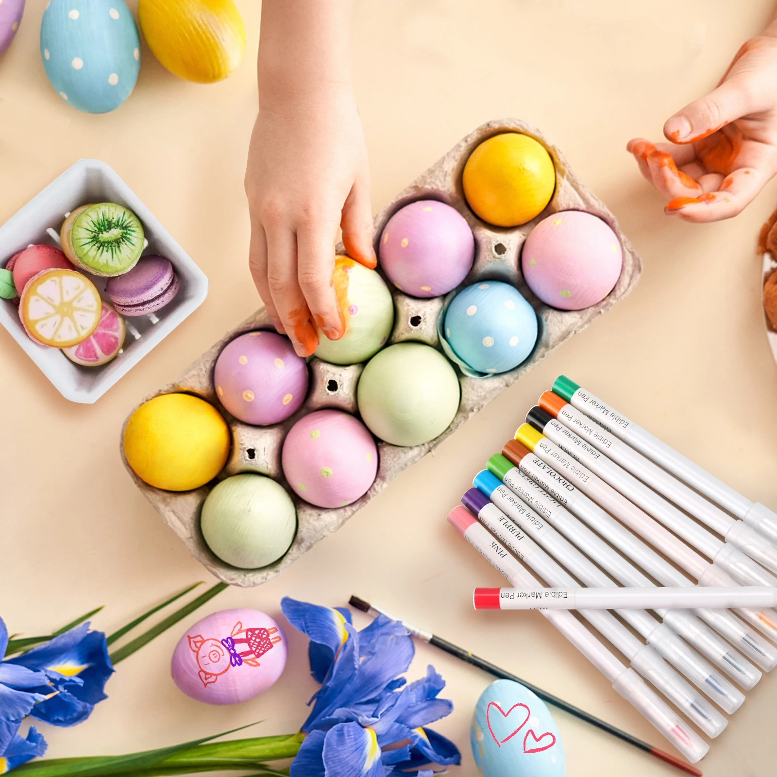 Edible Marker Pens for cookie decorating black Cake Decorating Pen Chocolate edible pen FoodWriter Color Fine-Tip Edible Marker