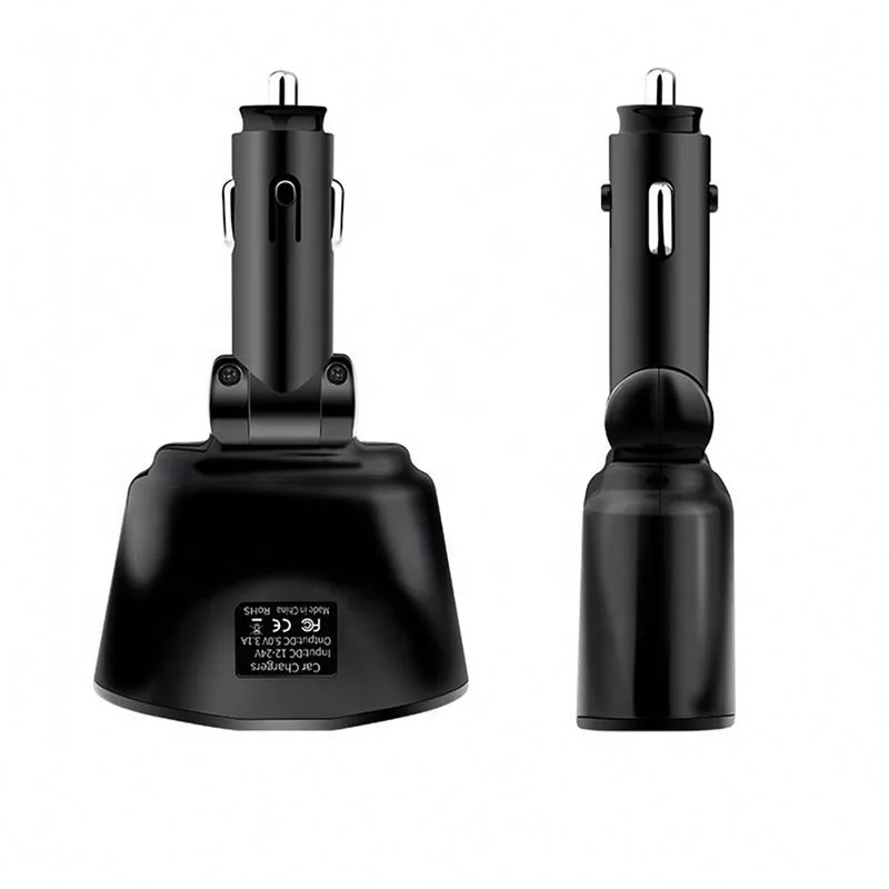 Car Cigarette Lighter Splitter 5v 3.1a Rotating Dual Usb Ports Car Charger With Led Display Charging