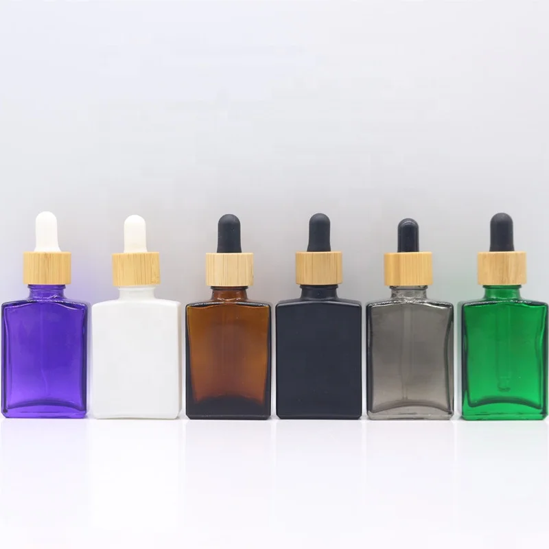 15ml 30ml 50ml 100ml Empty Square Rectangular Atomizer Spray Perfume Glass Bottle with ALUMINUM SPRAY CAP