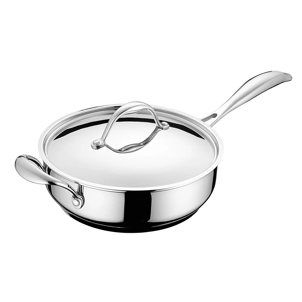 Factory Direct Supplier Kitchen Cookware Stainless Steel Frying Pan Deep Pan Wok Pan Frypan Nonstick with Manufacturer Price