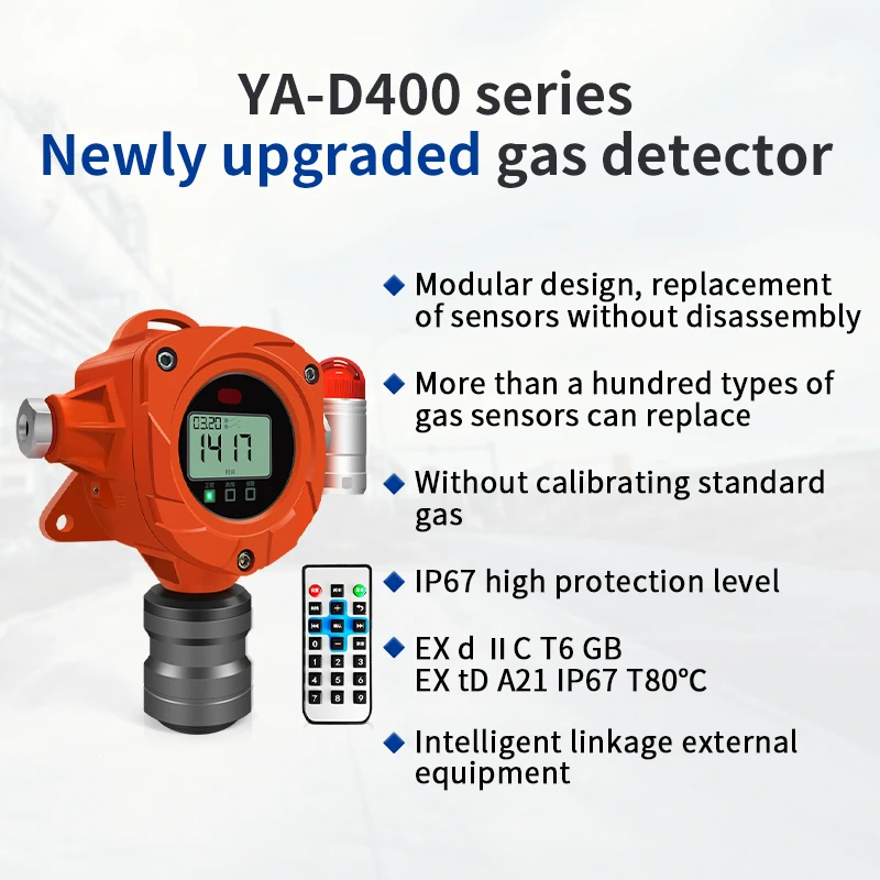 Toxic Gas Concentration Detection Toxic and Harmful Gas Monitoring with Alarm Fixed Gas Detector