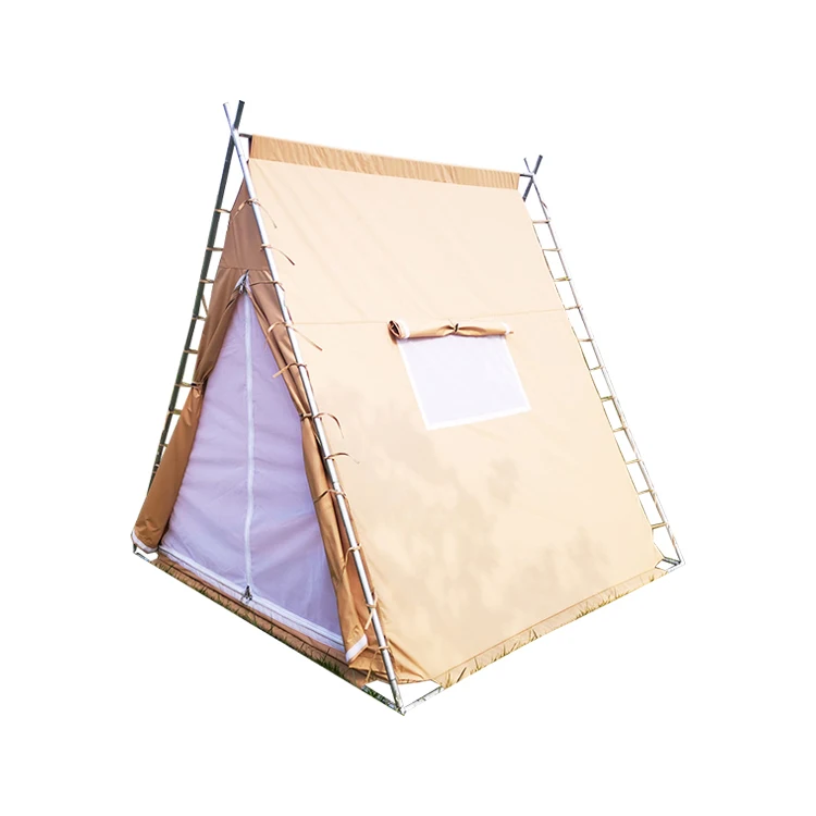 Wholesale Camping Canvas Glamping Outdoor Hunting Waterproof Travel Ultralight Event Portable 4 Seasons Foldable Pyramid Tent