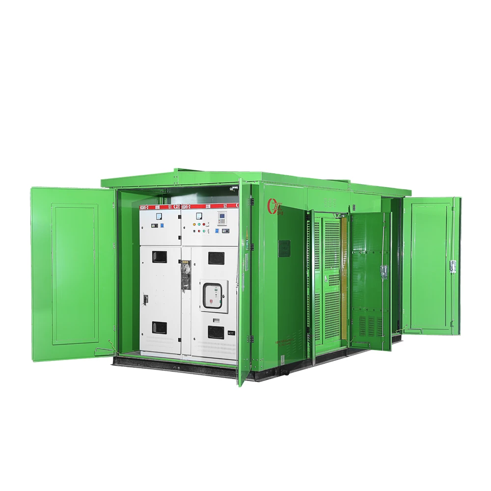 factory price IEC standard 630 kva 800kva 10kv 33kv outdoor box substation with HV switchgear and transformer