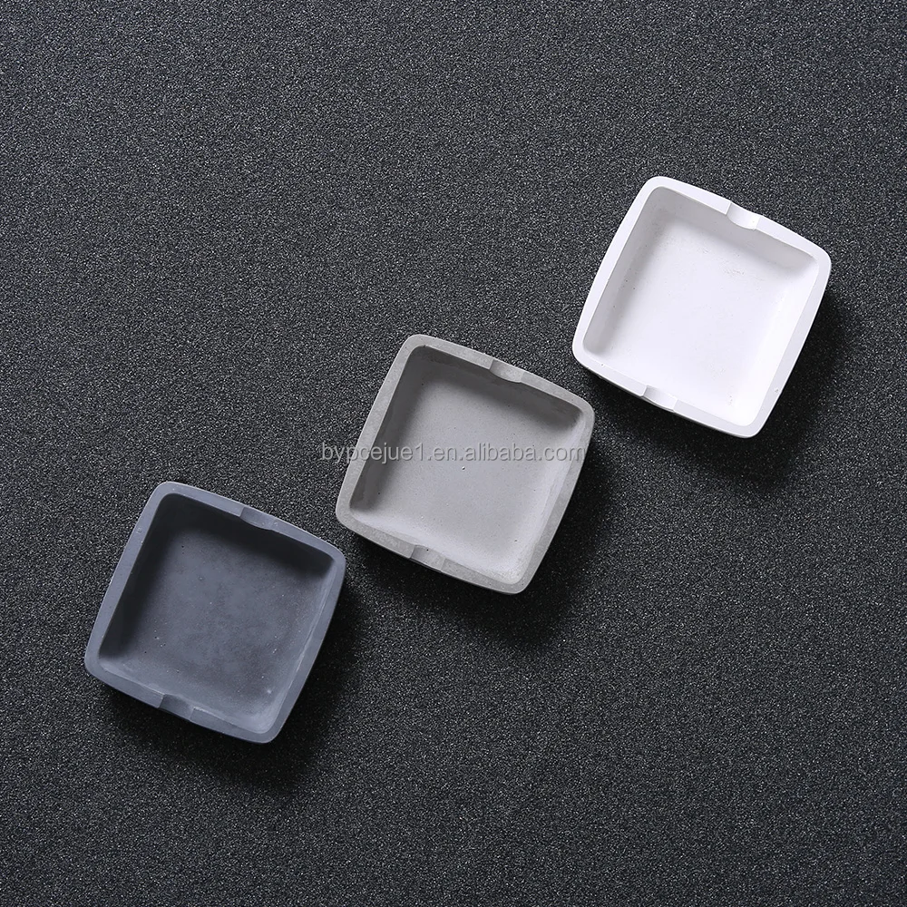 Original Modern Design Cement Handmade Concrete Ashtray Custom Logo Colorful Luxury Ash Tray Ashtray For Home Office Hotel