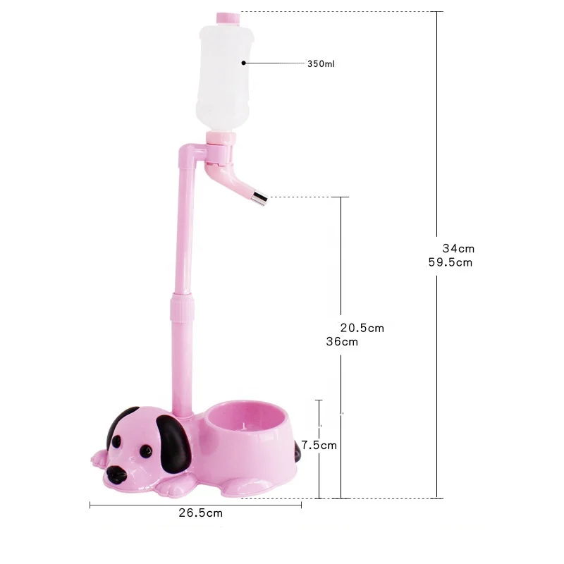Perfecct Quality Factory Pet Water Dispenser Bottle Adjustable Cat Dog Feeder Drinker with Optional Color
