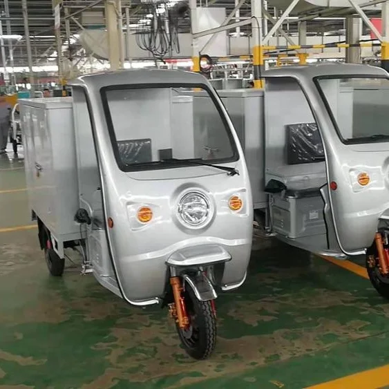 Front roof closed transport box electric tricycle tuk tuk