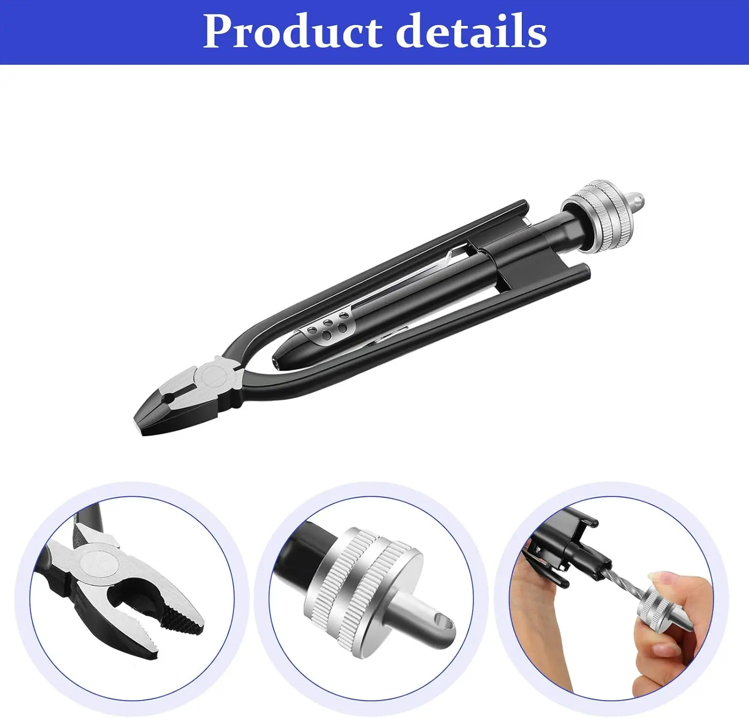 Peaktop   6 Inch Safety Wire Pliers, Wire Twisting Tool Lock Wire Pliers, Wire Twister Tool