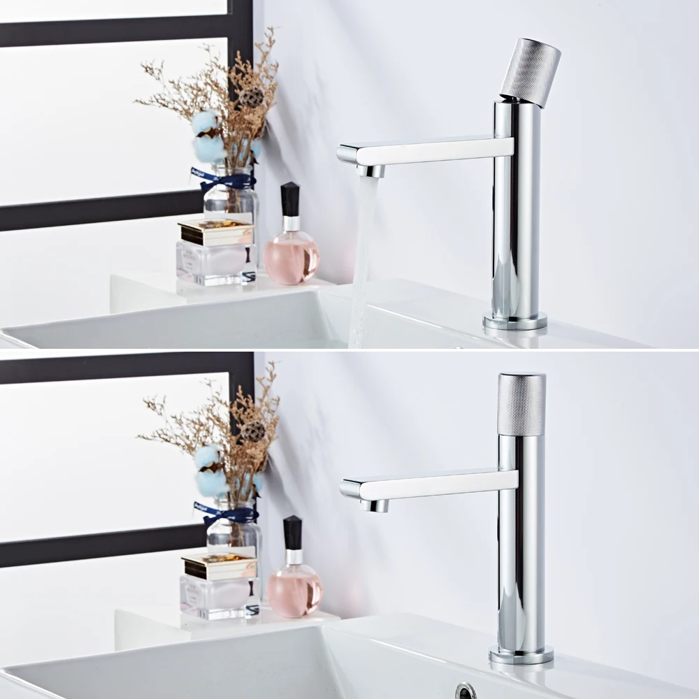 YUNDOOM OEM Bathroom Washbasin Space Aluminium Sink Taps Washbasin Water Spout Basin Mixer Faucet Tap Sliver Basin Mixer Faucet