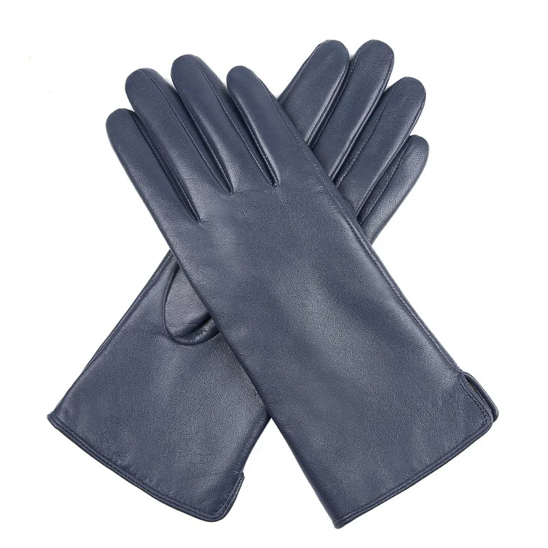 Custom Leather Gloves Professional Manufacturer Touch Screen Plain Women Sheep Leather Gloves
