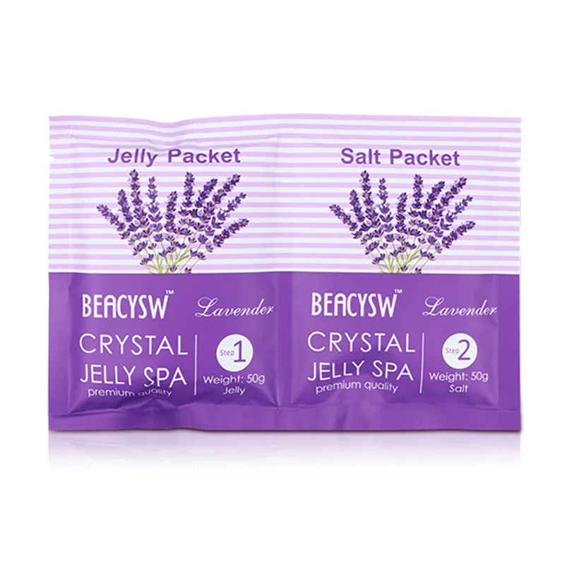 wholesale 2 steps set   Lavender crystal jelly salt foot spa pedicure foot bath soak  Foot Bath products