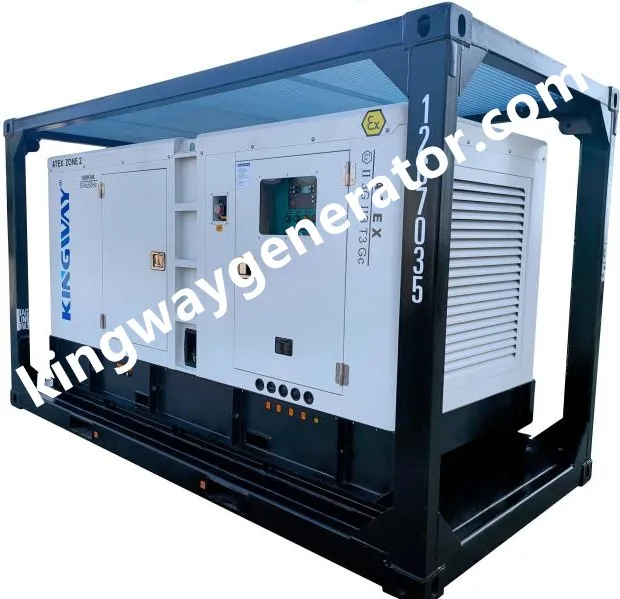 100KVA  Zone II  Explosion Proof silent diesel Generator  Mounted in DNV 2.7-1 for offshore oil & gas fields