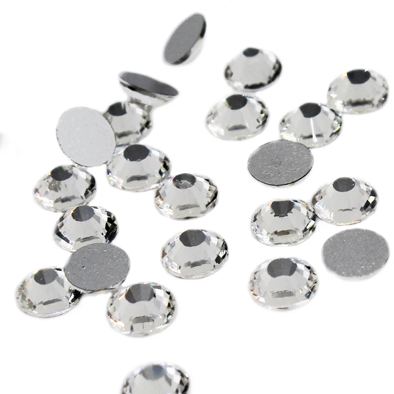 Glass Vitrail Light Color Flat Back Fancy Nail Rhinestones Products Supplies 3D