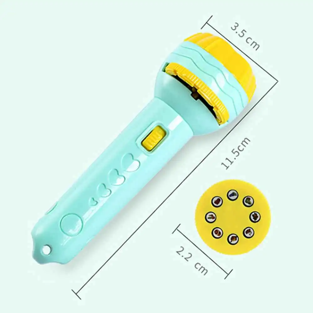 Children projection flashlight early education enlightenment flashlight dinosaur fruit digital children toys