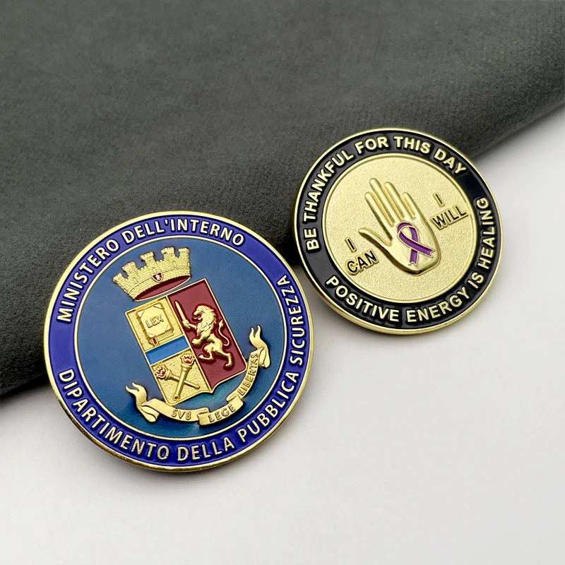 AA Gold Metal Commemorative Coin Collection Three-Dimensional Handicraft Small Gifts Metal Crafts Product