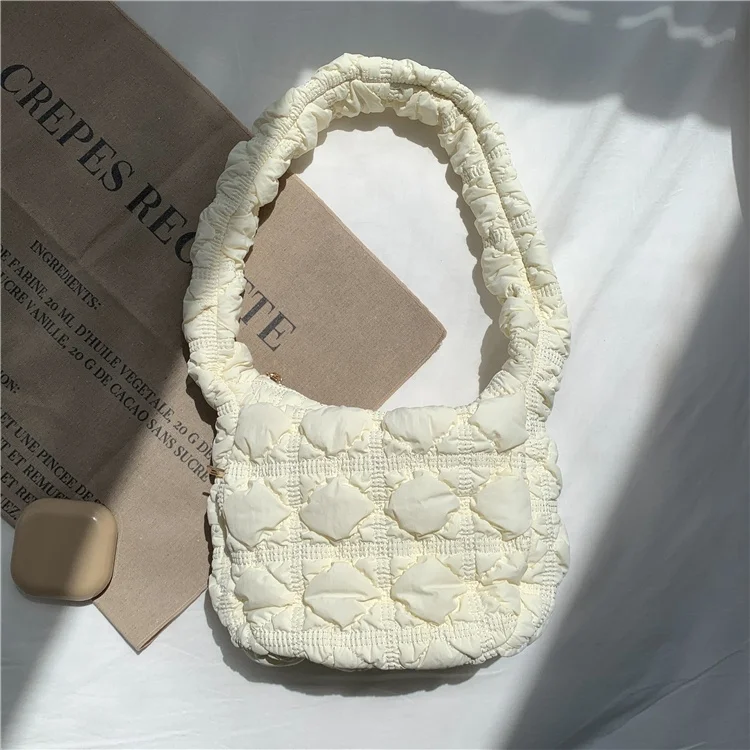 New products for autumn Creative design diamond shoulder bag for women fashion Soft shoulder small bag Cotton-padded sling bag