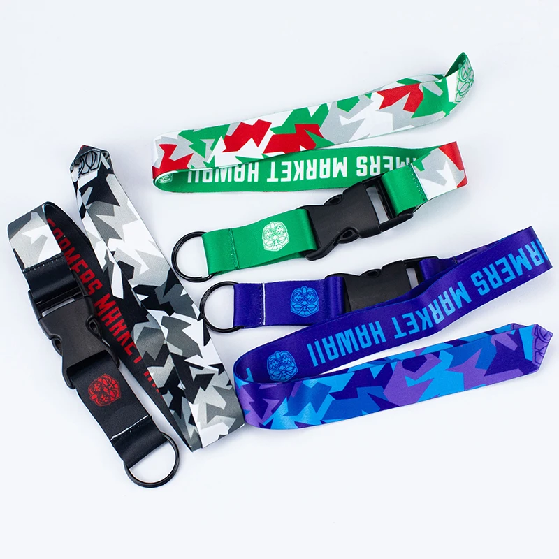 Eco Friendly Personalised Rounded Screen Print Custom Woven String Strap Polyester Lanyard Logo Airbus for Mobile Phone Material