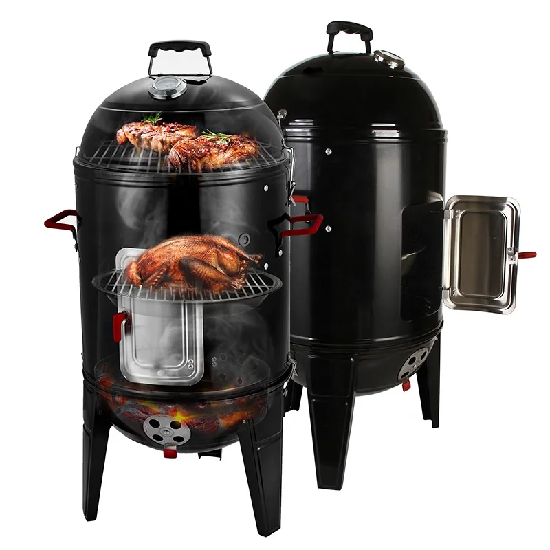 New year 2024 new items Vertical commercial grill smoker carbon steel Barbecue grill outdoor smoker bbq