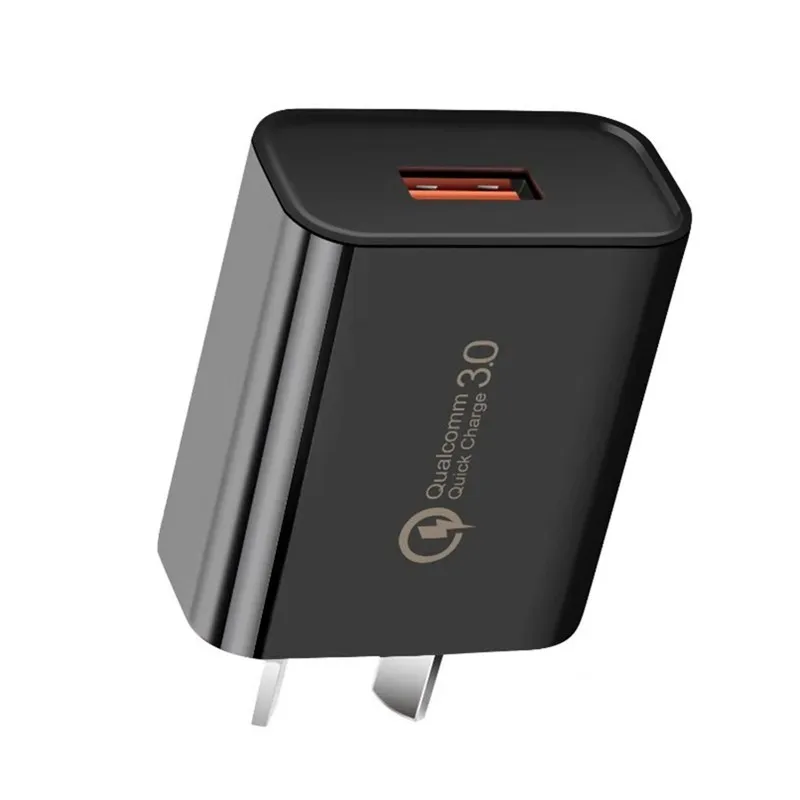  2021 Новый QC3.0 5V 3A AU вилка европейского и американского быстрого настенного зарядного устройства быстрой зарядки зарядное устройство для телефона с одним портом мобильных