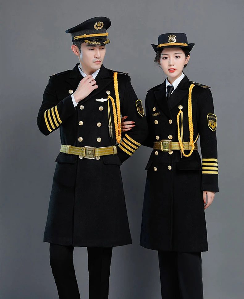 Модная зимняя черная одежда для работы в отеле аэропорту на заказ мужчин