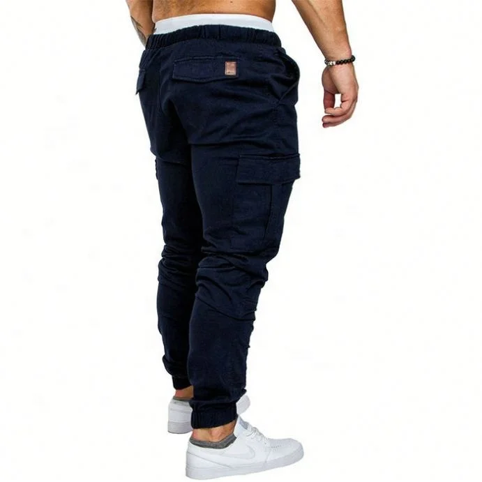 
Autumn Men Pants Hip Hop Pants 2020 New Male Trousers Mens Solid Multi-pocket Pants Sweatpants 