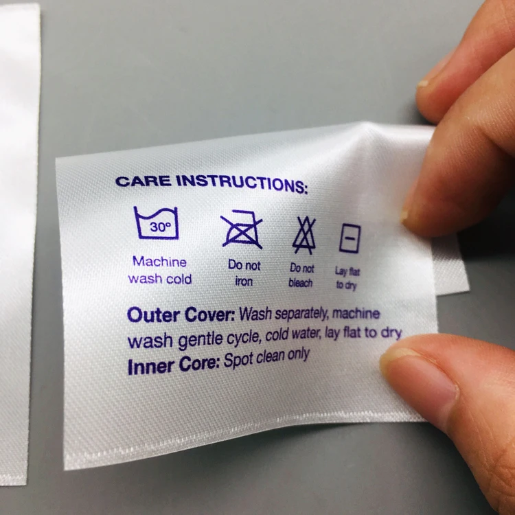 manufacture clothing label satin print labels