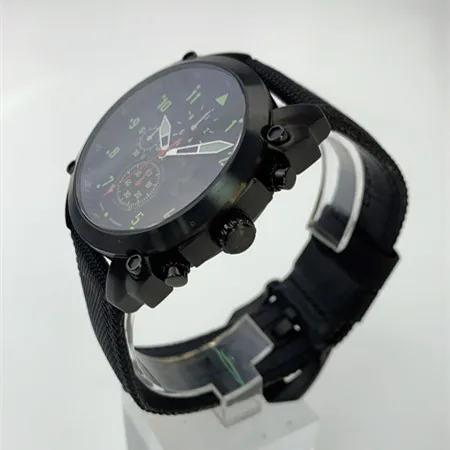 luxury chronograph large face quartz watches for mens waterproof watches for man black timepieces