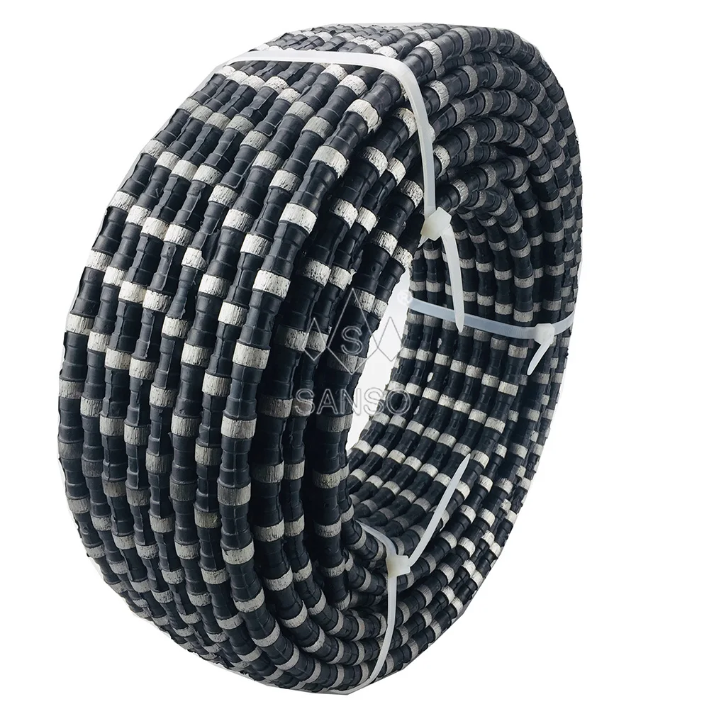 Long Using Life 10.5mm 11.5mm 12.5mm Diamond Wire Hand Saw Diamond Wire Saw For Granite Quarrying