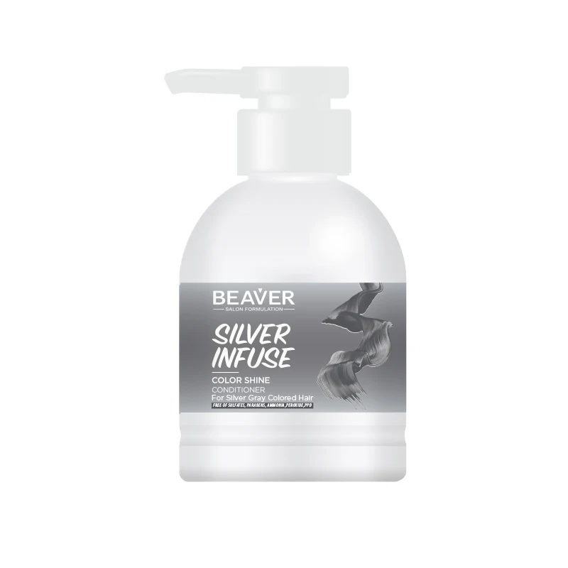 BEAVER Best Color Colour Silver Infuse Max Shine Shampoo for Hair Professional Private Conditioner and Label